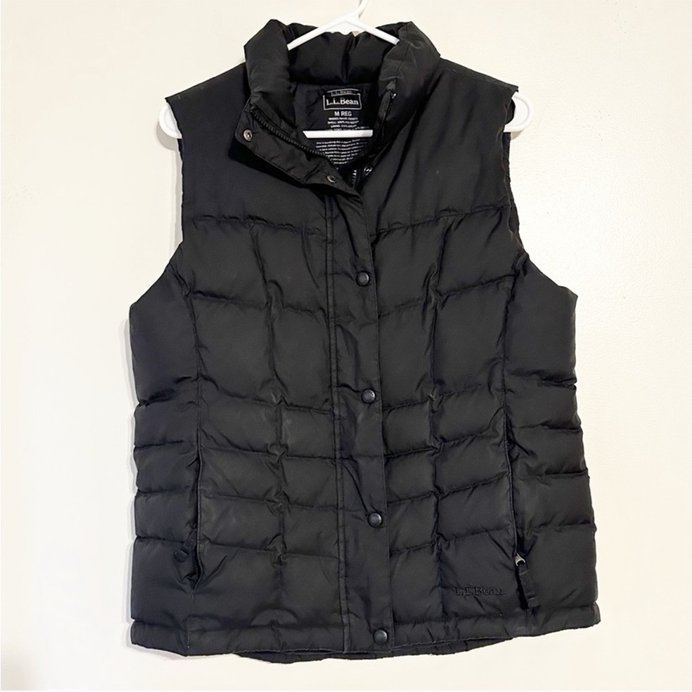 L.L. Bean Down Insulated Downtek Pertex Black Puffer Winter Outdoor Vest
